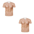 1/2/3 Mens Christmas Halloween 3D Graphic Printed Muscle T-shirt Trendy and
