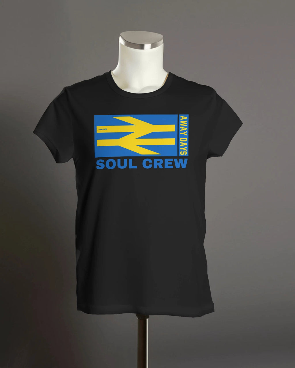 SOUL CREW Away Days T-Shirt | Cardiff City Hooligan Blue Ninian Canton Birds
