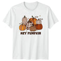 Hey Pumpkin Womens T-Shirt Boho Leopard Fall Thanksgiving Gift For Her
