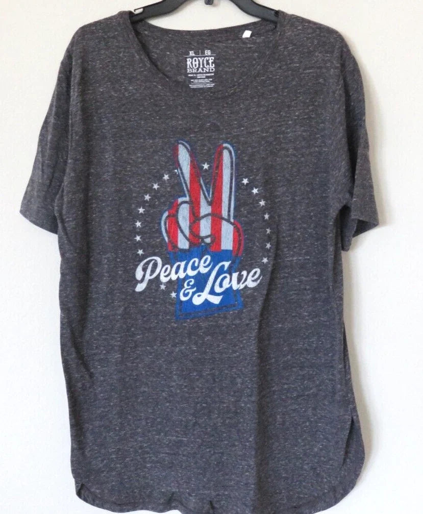 T-Shirt XL Peace & Love Royce Brand Boho Hippie