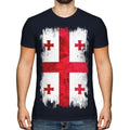 GEORGIA GRUNGE FLAG MENS T-SHIRT TEE TOP SAK'ART'VELO FOOTBALL GEORGIAN GIFT