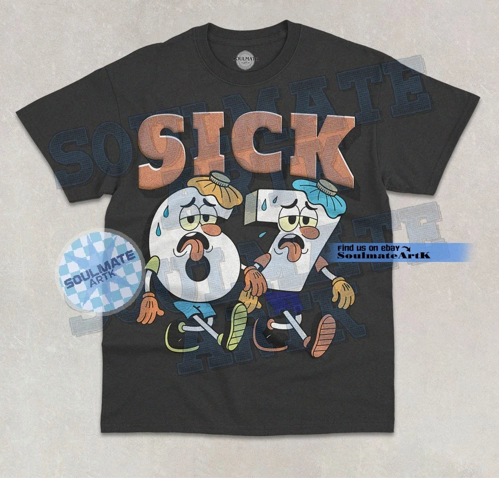 Sick 67 T-Shirt Funny Trendy Six Seven Meme Hilarious Gen Alpha Humor Shirt