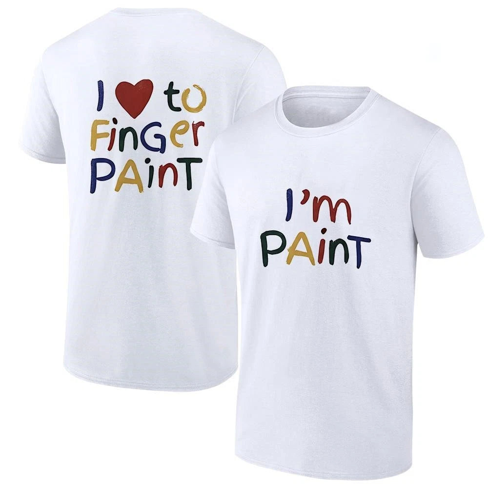 [HOT] I Love To Finger Paint Funny Graphic T-Shirt Vintage Humor Meme Tee S-5XL