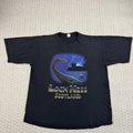 Vintage Loch Ness Monster Shirt Mens L Black Purple Scotland Big Print Y2K Tee