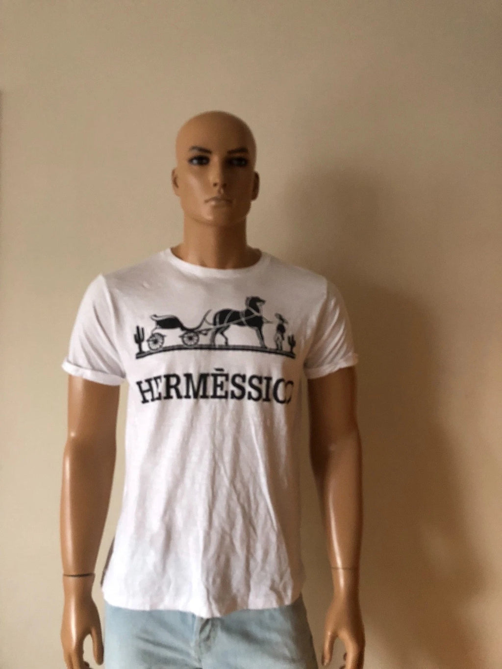 Happenes 10 Hermessic Logo Graphic White T-Shirt Size S