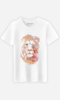 Men's Short Sleeve T-Shirt White, DESERT LION