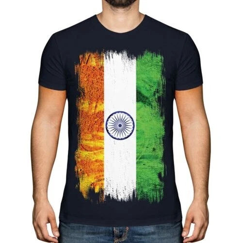 India Flag Grunge Mens T-Shirt Bharôt Bra? Rat Indiy? Indian