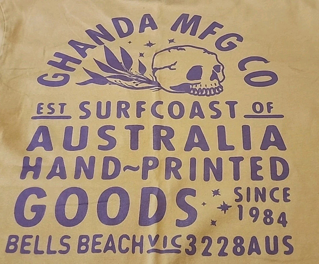Ghanda Surf Tee Large Boho Hippie Australia Surfing Nature Outdoors Y2K