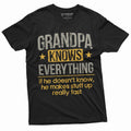 Grandpa Funny Grandfather knows everything humorous father's day papa tee shirt