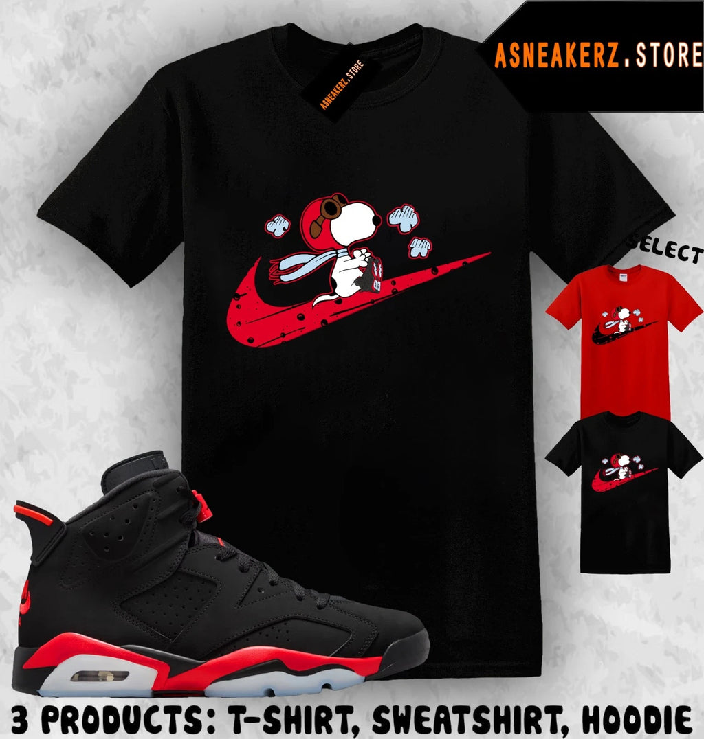 Shirt Match AJ 6 Infrared Salesman 2026 Sneaker Matching Tee Fly S Dog T-Shirt