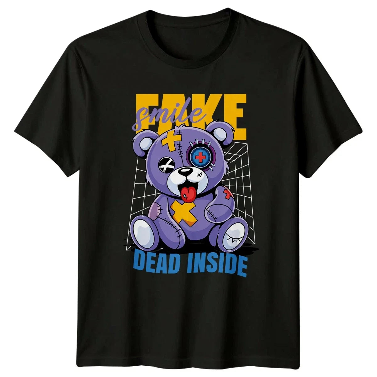 Smile Dead Inside Like T-Shirt Gothic Kawaii Streetwear Birthday Gift For Him