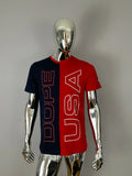 DOPE USA Logo Men Graphic Multicolor T Shirt Size M