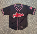 Vintage Tribal Gear Black Jersey 90s Y2K Street Wear Graffiti USA Red Logo