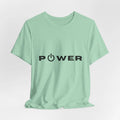 Minimalist T-Shirt for Women or Men "Power" - Creative Design Tee, Made in USA