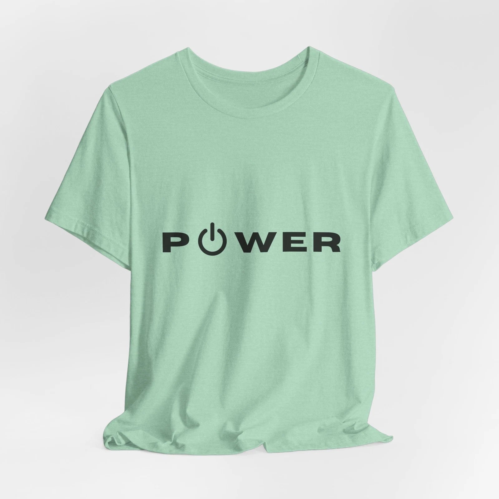 Minimalist T-Shirt for Women or Men "Power" - Creative Design Tee, Made in USA