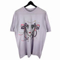 Vintage 90s Abstract Art Mask Face W/ Bows Artistic Graphic Shirt Size XL