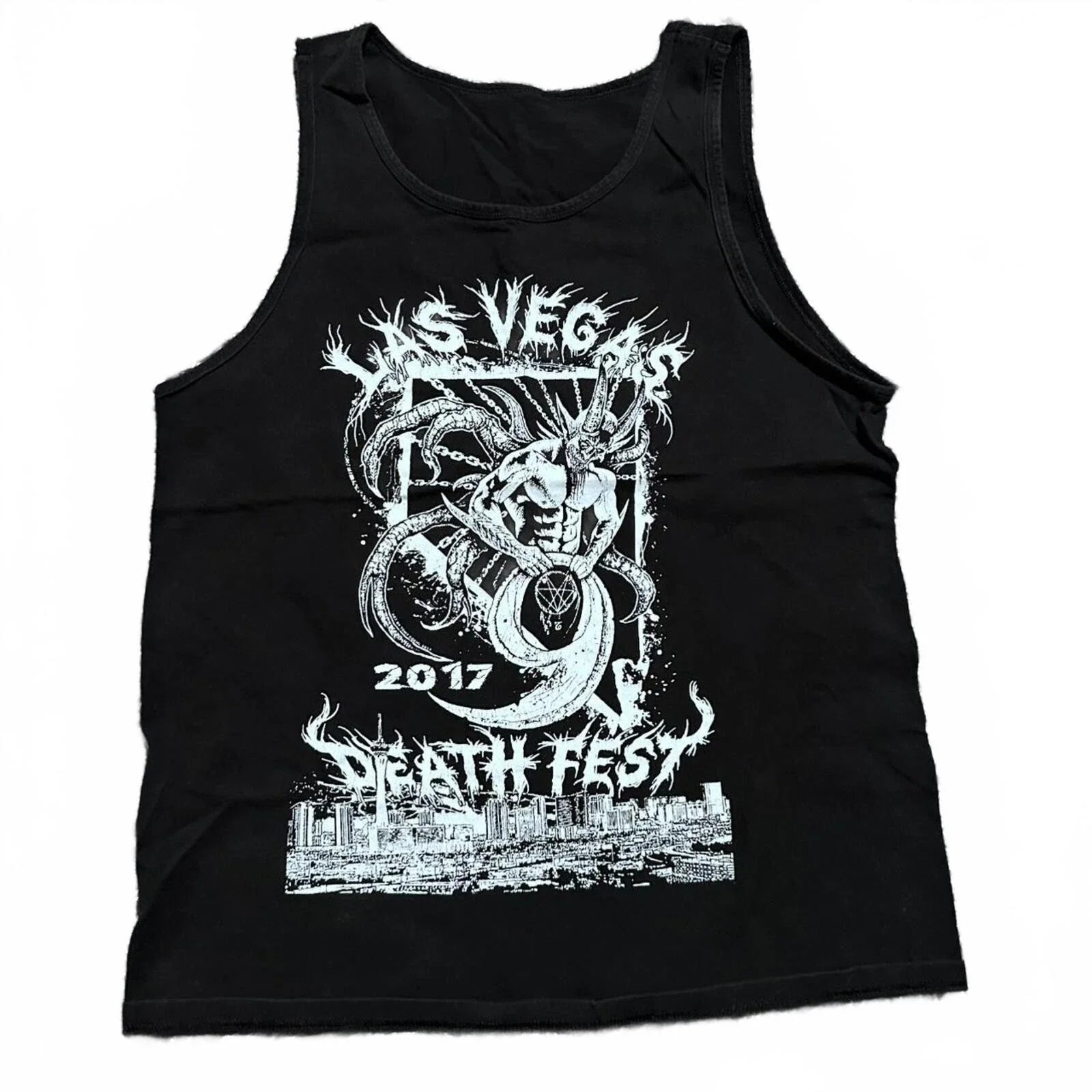 2000's Death Fest Death Metal Music Festival Black Grunge Tank Size M