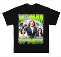 Woman Sports T-Shirt Kamala Harris Inspired Funny Political Graphic Tee Meme