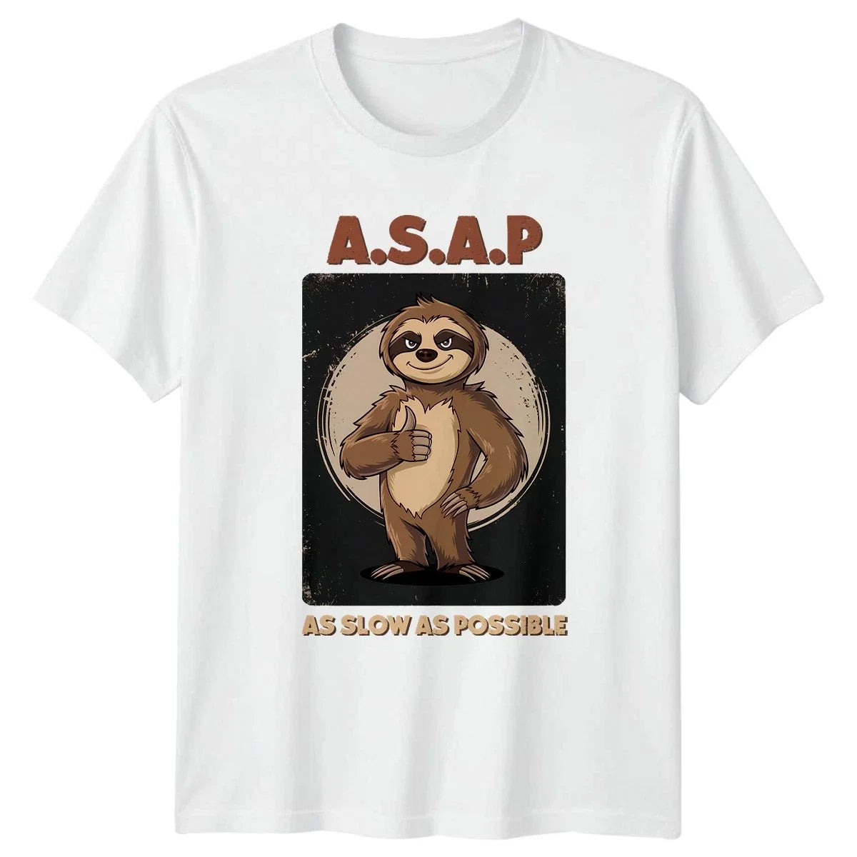 ASAP As Slow As Possible T-Shirt Sloth Wildlife Birthday Gift For Him And Her