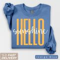 Hello Summer Sweatshirt, Beachy Womens Sweaters, Trendy Summer Crewneck,