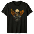Skull Wings Engine Mens T-Shirt Biker Art Motorcycles Birthday Gift For Him