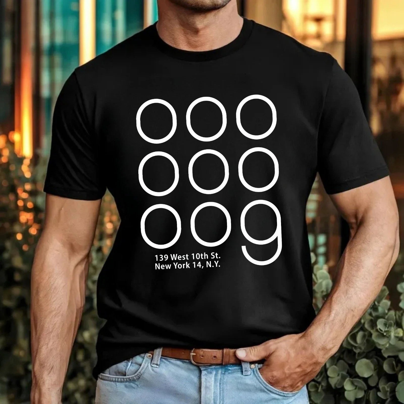 Ninth Circle 009 T-Shirt 139 West 10th St Vintage New York Minimal Retro Top