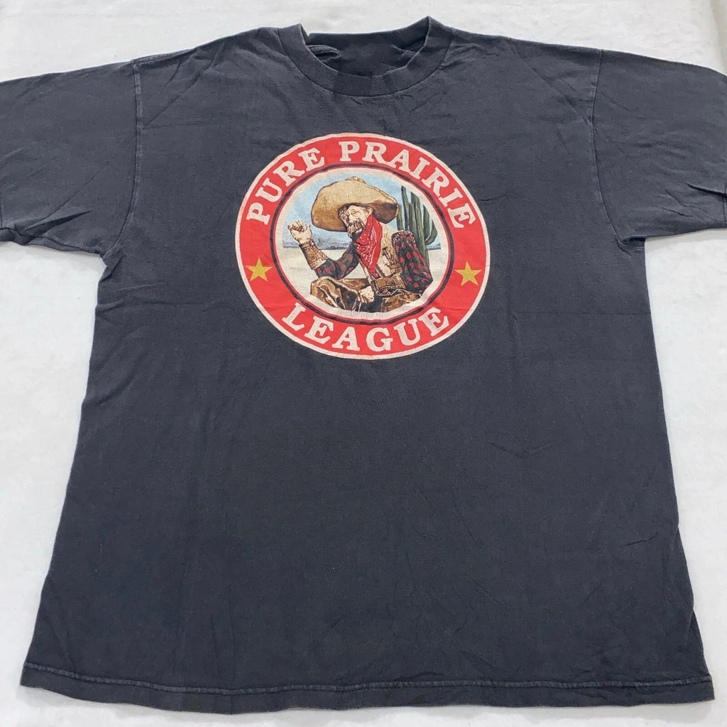 Pure Prairie League Band Basic Logo Black Cotton T SHIRT FULL SIZE S-5XL