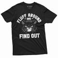 Cat funny T-shirt fluff around and find out tee shirt funny cat owner gift tee