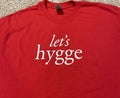 Let's Hygge Simple Design Red T-Shirt L Danish Cotton Poly blend Museum Denmark