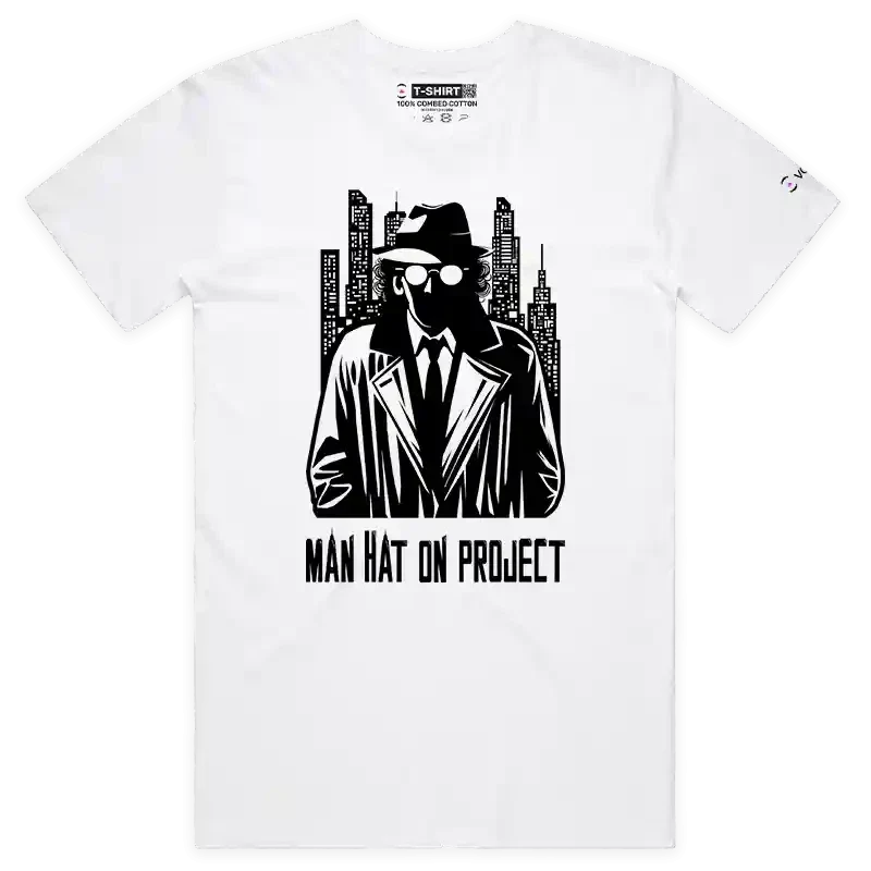 VOICEART Manhattan Project Funny Wordplay T-Shirt with Premium Graphics