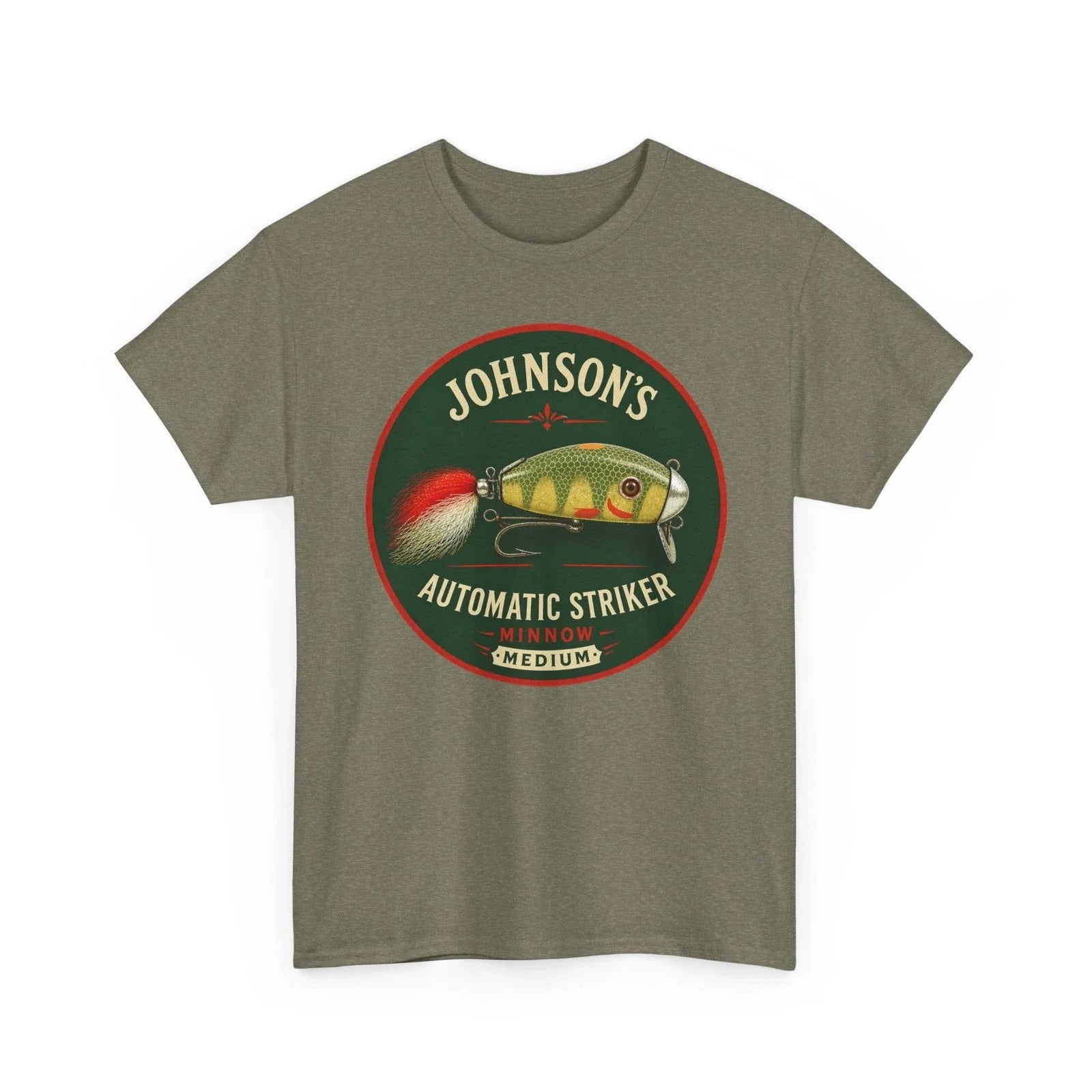 Johnson's Automatic Striker Minnow Vintage Fishing Lure Retro Fisherman T-Shirt