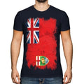 Manitoba Grunge Flag Mens T-Shirt Manitoban Shirt Jersey Gift