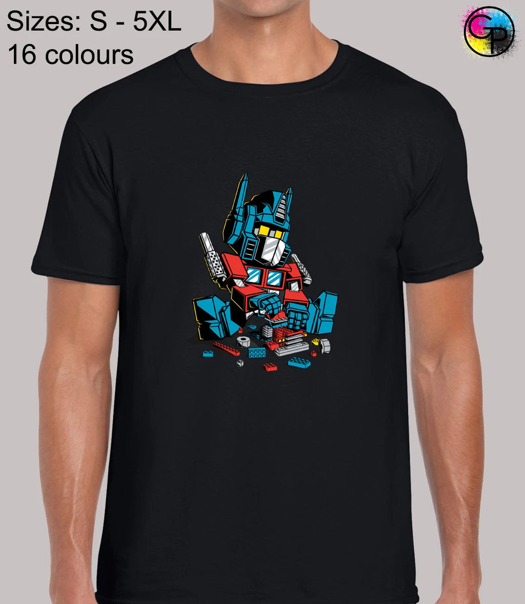 Brick Optimus Cool Novelty Regular Fit T-Shirt Top TShirt Tee for Men