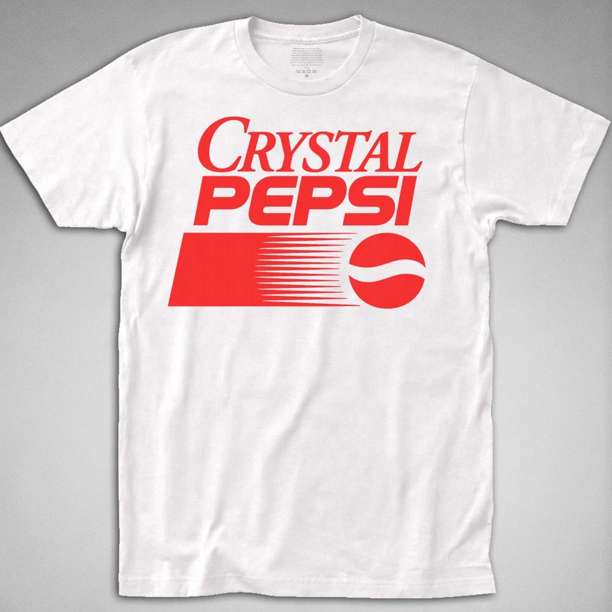 CRYSTAL PEPSI T-Shirt retro vintage 90s logo drink pop soda collectable can tee