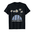 Life is Beauty Bicycle Nature Design – Minimalist Floral Art T-Shirt