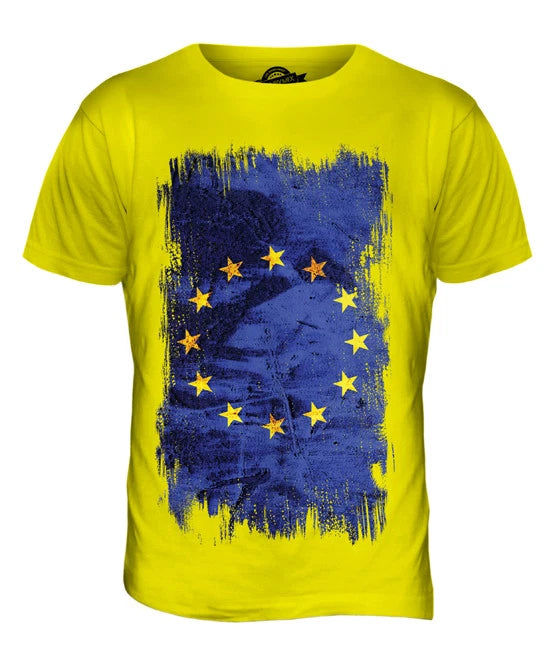 EUROPEAN UNION GRUNGE FLAG MENS T SHIRT TEE SHIRT XS S M L XL 2XL 3XL 4XL