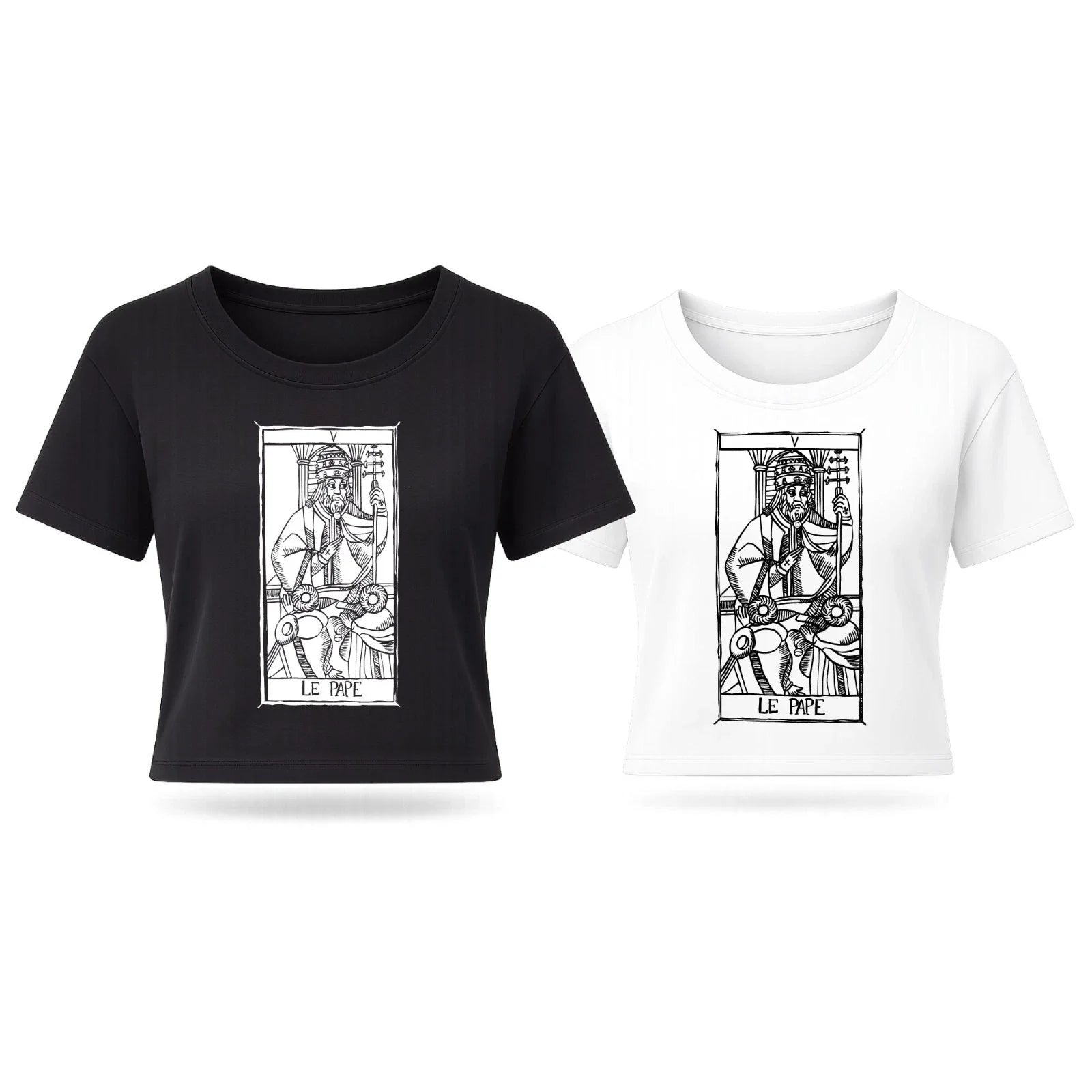 Le Pape Tarot Women's Premium Organic Cotton Boxy EarthPositive Vegan T-Shirt