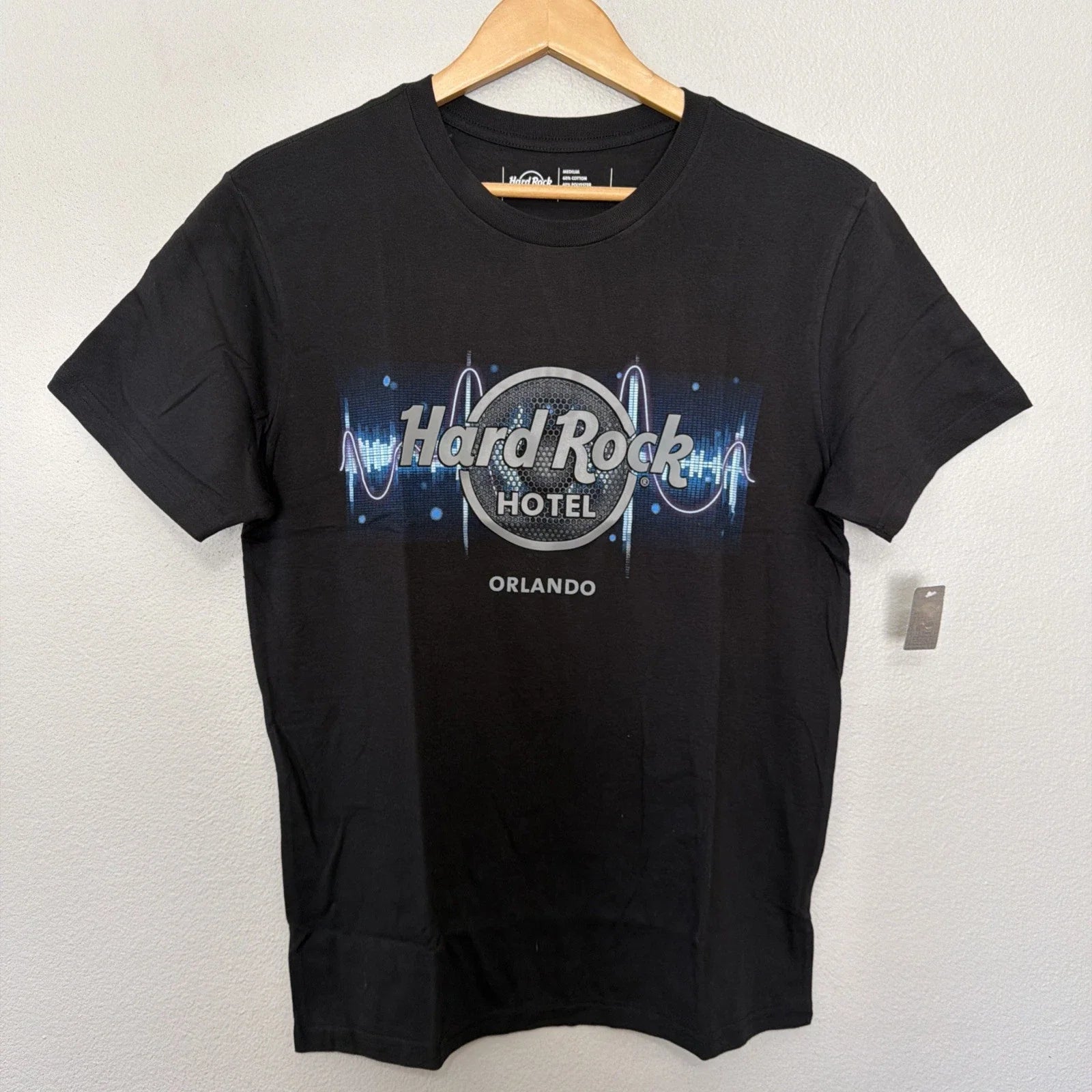 Hard Rock Cafe T Shirt Adult Med Black Orlando Florida Surf Beach Brand New Tags
