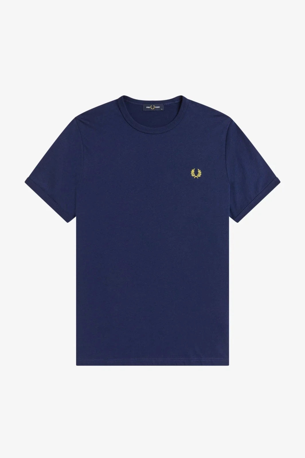 🔵Fred Perry Cotton Plain Ringer T-Shirt M3519 Navy Blue 215 Mens New SS26