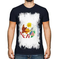 Illinois State Grunge Flag Mens T-Shirt Illinoisan Shirt Jersey Gift