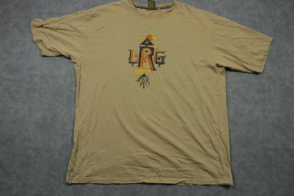 LRG Shirt Mens 3XL Tan Education Through Imagination Graphic Tee Streetwear