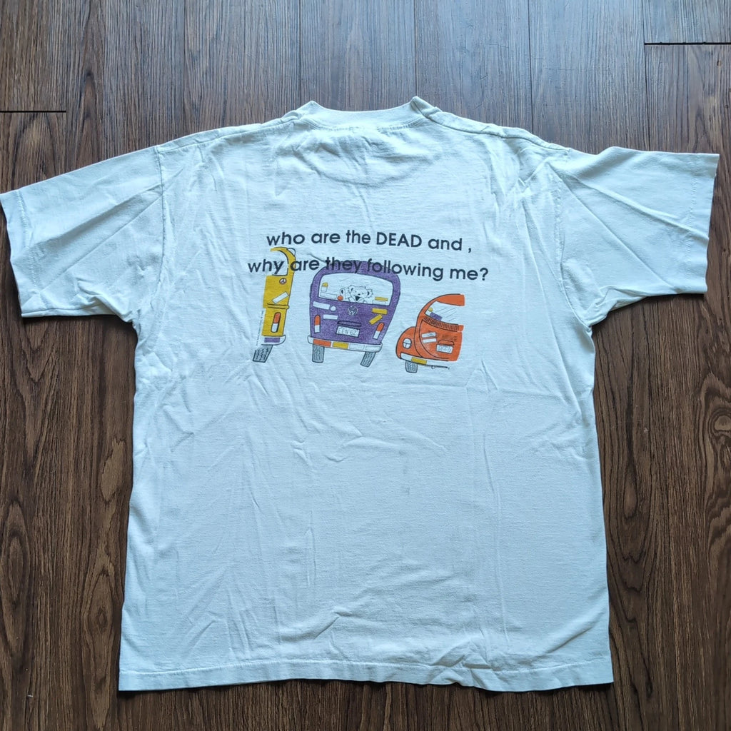 Vintage Grateful Dead “Who Are The Dead And Why Are They Following Me" 1989 Tee