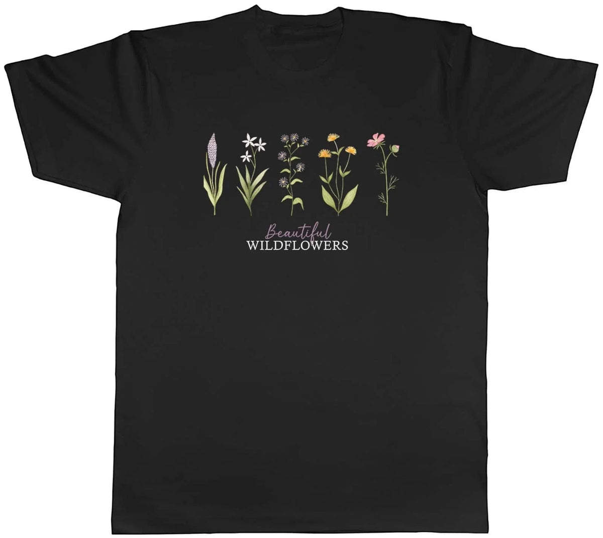 Beautiful Wildflowers Mens T-Shirt Floral Summer Season Unisex Tee Gift