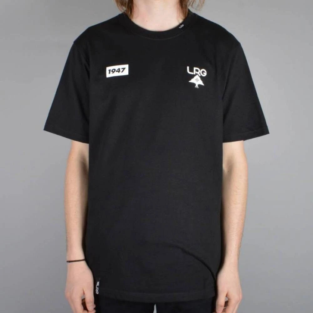 LRG High Lock Up 1947 Skater Y2K Retro Minimalist L Black T-shirt NWT