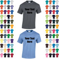 Personalised Printed Gildan Heavy Cotton T-shirt your text any logo Custom Tee