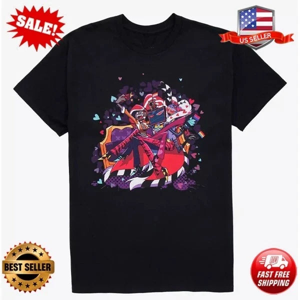 NEW Hazbin Hotel The Vees Pride Double-Sided T-Shirt, S-5XL