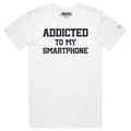 VOICEART Addicted To My Smartphone Dad Jokes Funny Typography Premium T-Shirt
