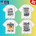 Funny Dad Love Shirt Bundle Father’s Day Gift Tee Set Cute Daddy Quotes T-Shirt