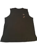 Vintage Mens Sleeveless Shirt Black XXL Tight Knit Crew Neck Pullover