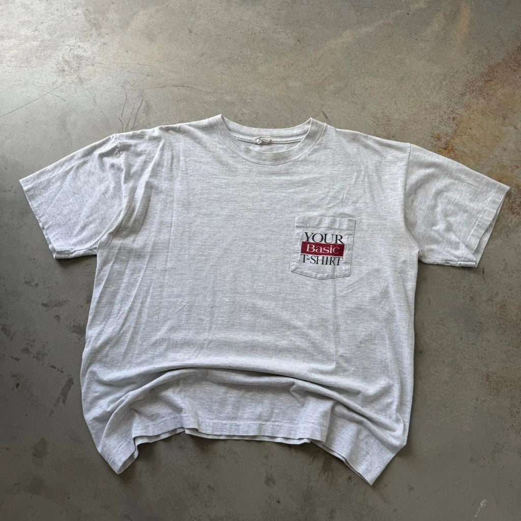 Vintage 90's Not Your Basic Tee Retro Obscure Graphic Pocket T-shirt Size XL